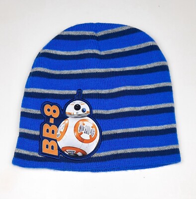 Star Wars Boys Kid OSFM One Size Fits Most BB-8 Stripe Knit Beanie Force Awakens