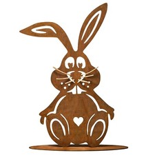 Hase Osterdeko modern Gartendeko Rost Osterhasen Figur Geschenk Ostern Deko 