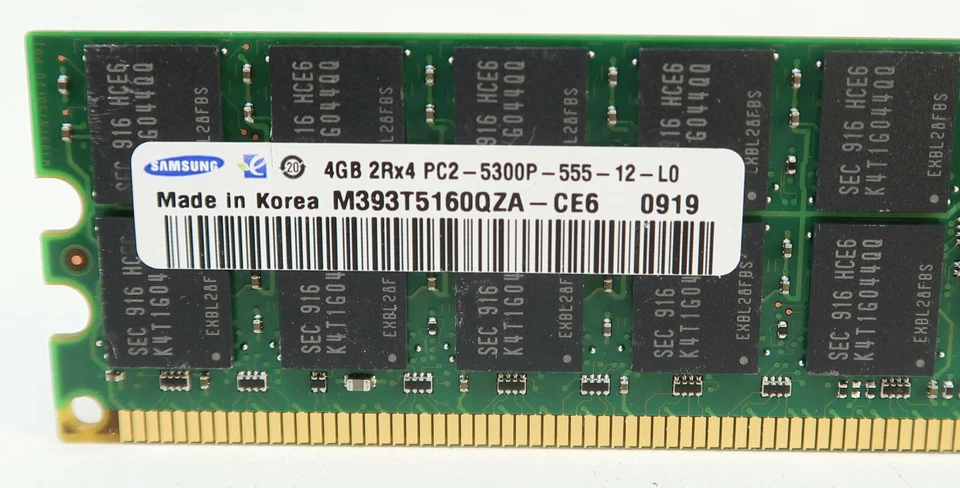 Memoria RAM de servidor Samsung M393T5160QZA-CE6 4 GB DDR2 667 MHz PC2-5300  Foto 2 de 4