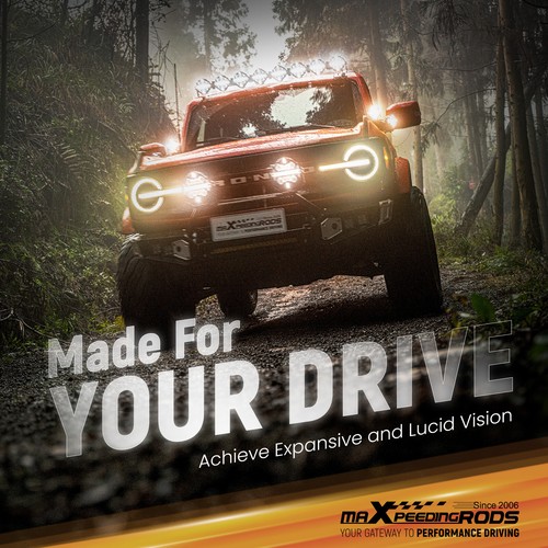 Off Road LED Pod Lights 5" Spot Beam White Amber DRL Driving Light Kit 178W IP68 - Picture 7 of 12