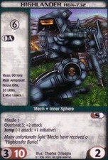 Highlander HGN-732  Battletech CCG NM RARE