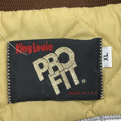 Golden State Food Jacket Mens Extra Large Gold Satin GSF Windbreaker King Louie - Picture 8 of 15