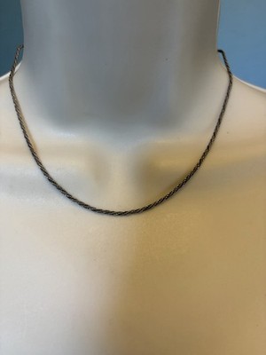 Zierliche Sterlingsilber Seil Halskette. 41cm 0,3,7g