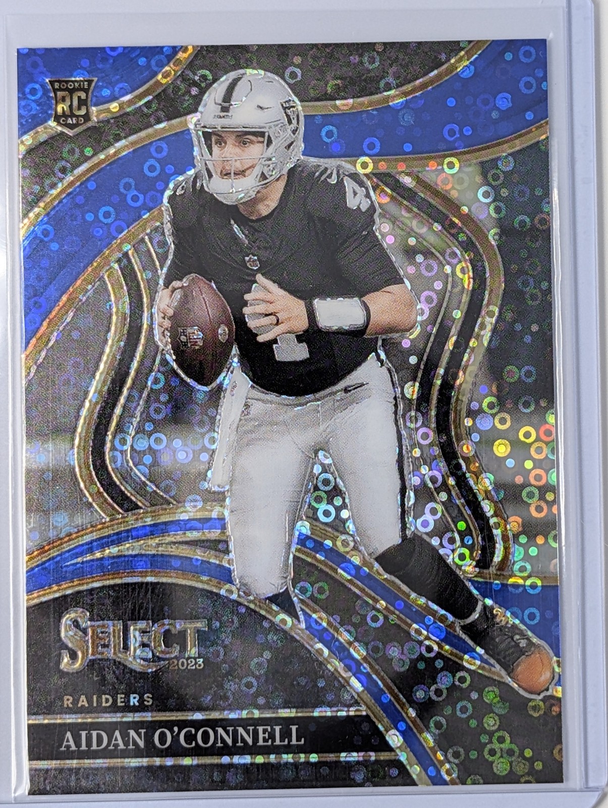 2023 Panini Select #298 Aidan O'Connell Blue Disco Prizms /25