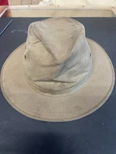 The Australian Outback Collection Hat Oilcloth Mens L Waxed Canvas 8135 Brown