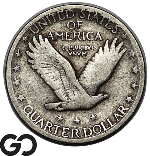 1920-D Standing Liberty Quarter, Better Date Lower Mintage Denver Issue - Picture 2 of 3