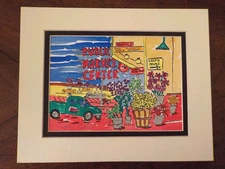 John Sollid  Pike Place Public Market Center, Woodblock print, SIGNED, 8 X 10"