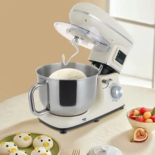6.5-QT 1350W 6-Speed Food Mixer Kitchen Electric LCD Stand Mixer With Bowl USA