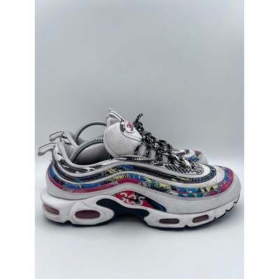 Nike Air Max Plus 97 Miami Vice White Multi Color BV1227-100 Mens 11 305 Hybrid