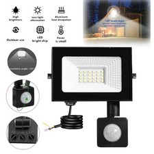 Outdoor LED Floodlight PIR Motion Sensor Garden Flood Security Light 20Watt UK