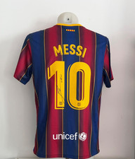 soccer jersey signed 10 Messi FC Barcelona barca liga home shirt COA