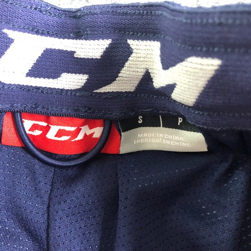 CCM Pants Mens Small Blue Hockey Windbreaker Warm Up Ankle Zip Jogger - Picture 4 of 15