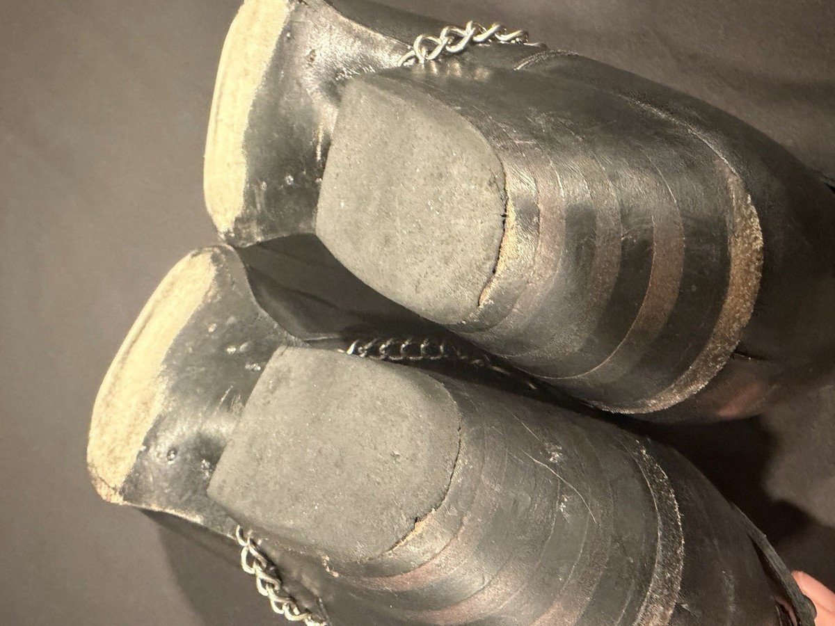 Saint Laurent Hedi Slimane Western Biker Chains Harness Mens Boots