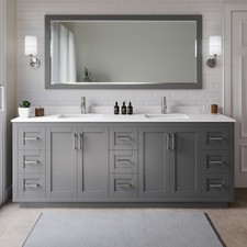 Wyndham Collection WCF2929-84D-VCA-MXX Miranda 84" - Dark Gray / White Cultured