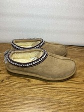 Kirkland Signature Unisex Shearling Slippers Tan/Black Men  s 7 Women  s 8 New