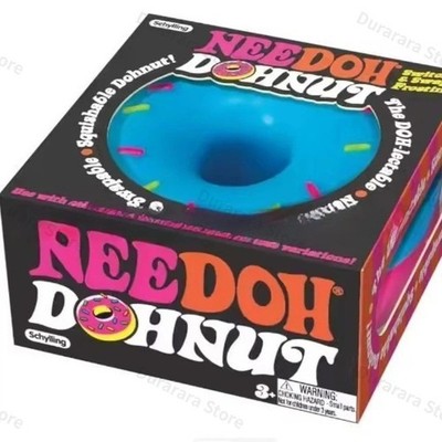 Schylling Needoh Dohnuts Blue Doughnut - Sensory Fidget Stress Relief Toy Gifts