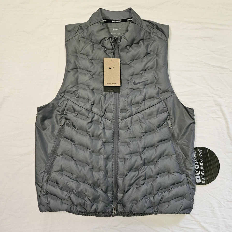 Nike Therma-FIT ADV Repel Abajo Chaleco para Correr Gris FB7542-084 Para hombres Talla Mediana Foto 2 de 4