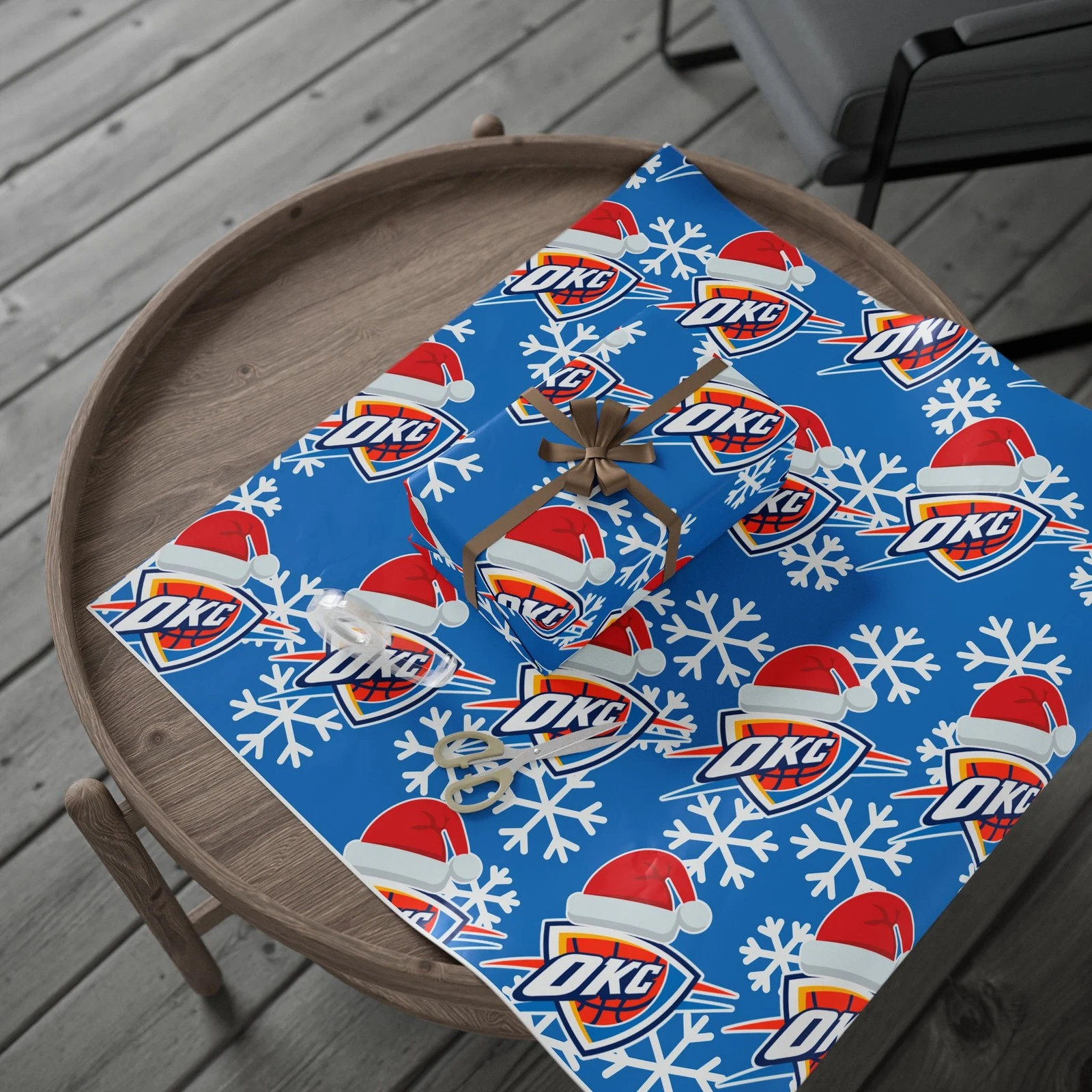 Oklahoma City Thunder Gift Wrapping Paper for Holidays Christmas