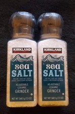 2 Pack Kirkland Mediterranean Sea Salt with Grinder, 13 oz each, Expires 10/2028