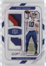 2020 National Treasures Rookie Dual Materials Holo Silver 22/25 Jake Fromm 15ej