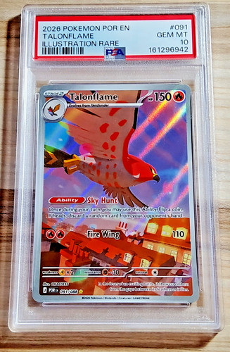 2026 Pokemon Perfect Order TALONFLAME #88  Illustration Rare PSA 10 Gem Mint