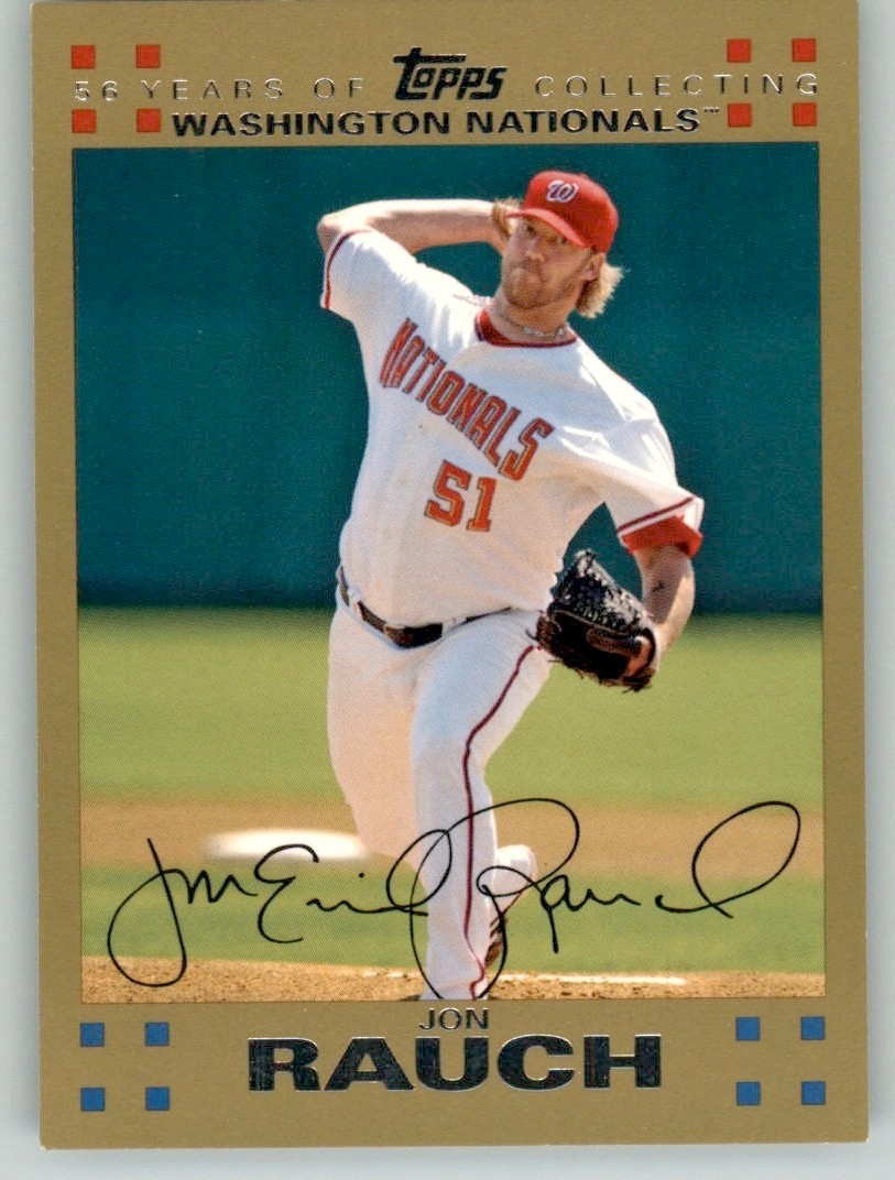 2007 Topps JON RAUCH Gold 582/2007 Nationals #136