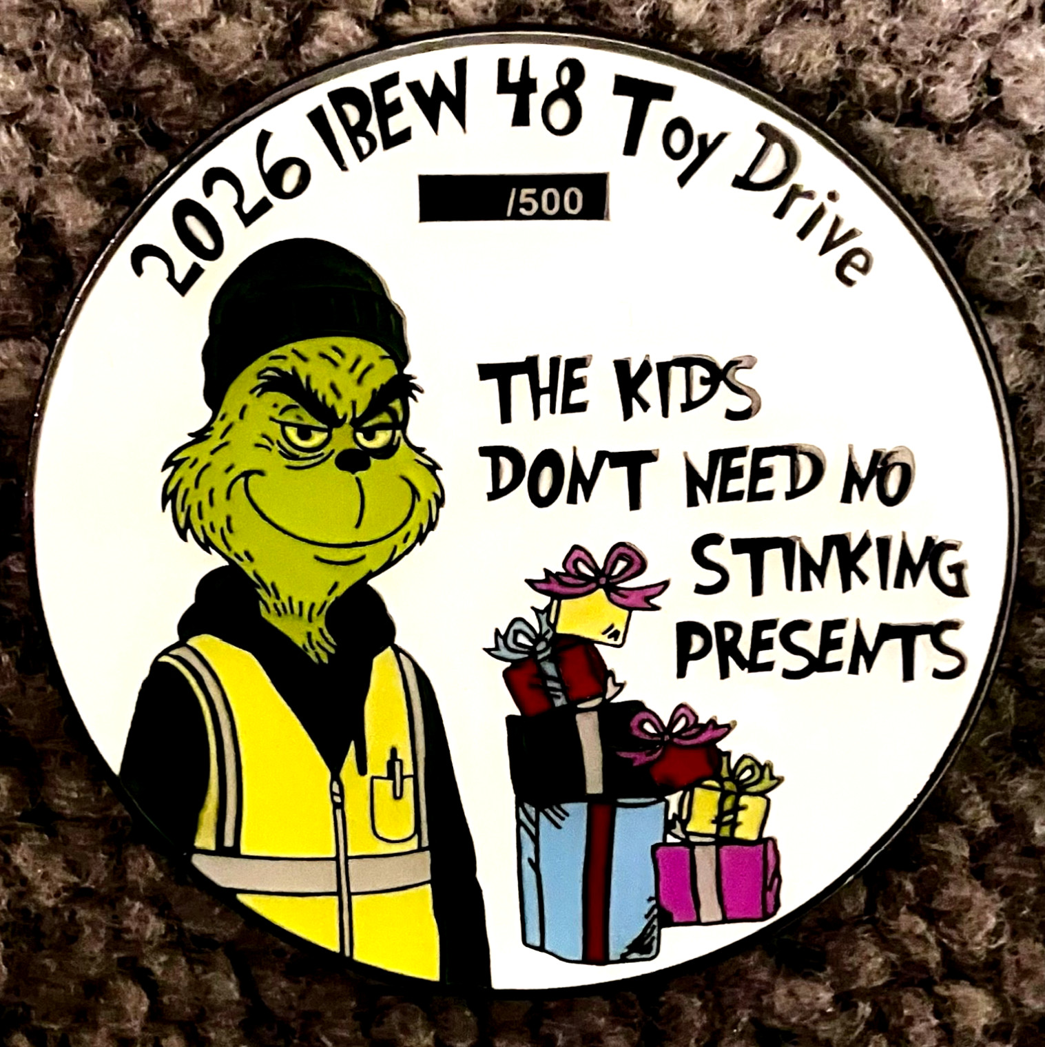 2026 IBEW Local 48, Portland, OR - Grinch Challenge Coin - NEW Release