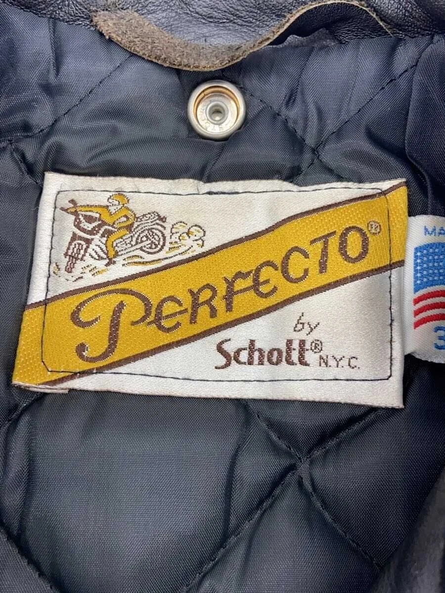 Chaqueta Schott Perfecto 618 Doble Rider Cuero Gris Tachonado Talla 38