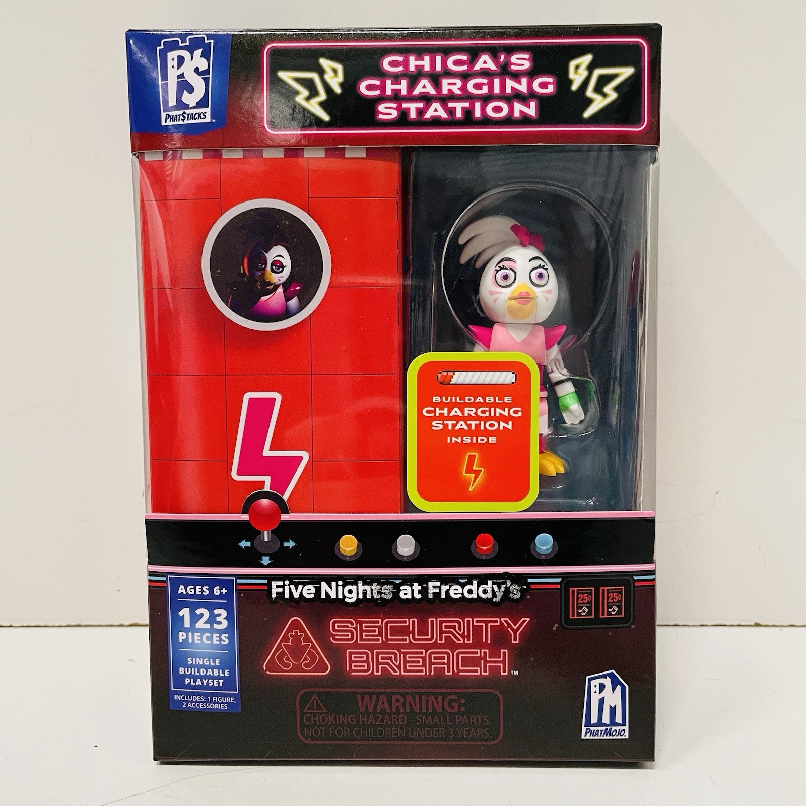 Phatmojo FNAF Charging Station Security Breach Construction Set - Chica NEW