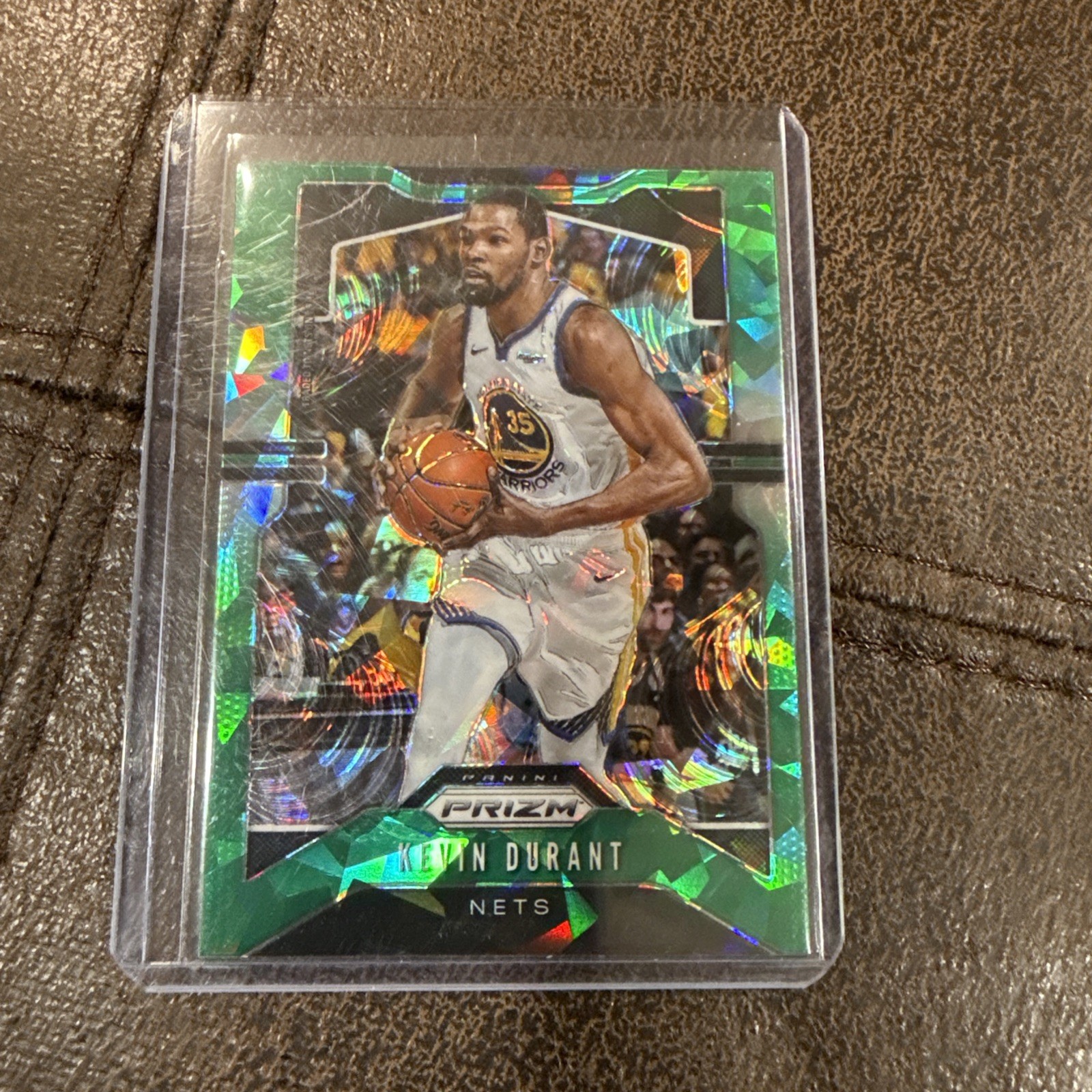 2019-20 Panini Prizm Green Cracked Ice Kevin Durant Prizm Warriors