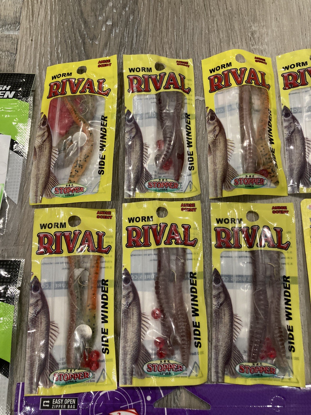 Lot of 48 Sealed Packs Mixed Soft Plastics - Kalin’s - PowerBait Mister Twister - Image 11