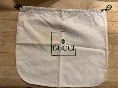 Gucci Dust Cover Bag with Green Logo And String - Vintage