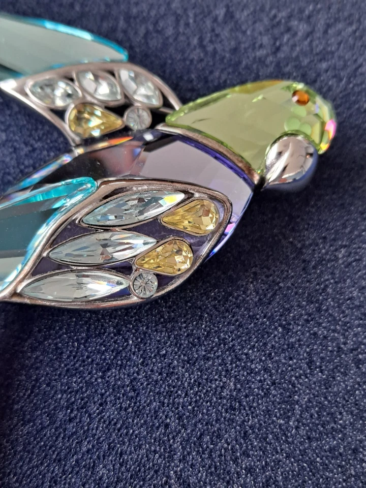 Broche Swarovski Plata 925 Pájaro del Paraíso con Caja Original.Firmado Marca de Cisne Foto 3 de 4