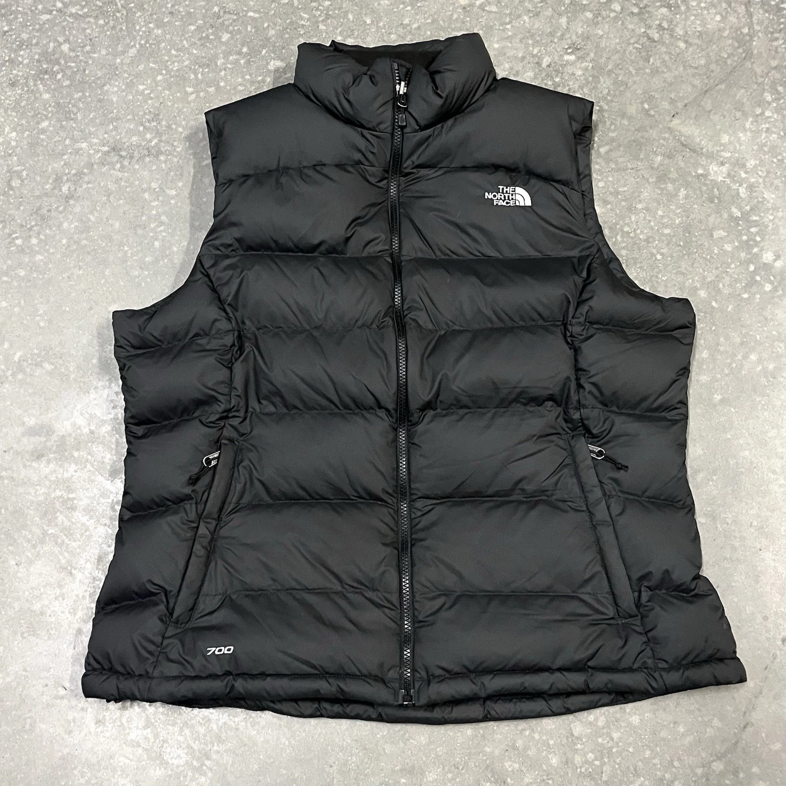 The North Face Womens XL 700 Down Puffer Vest Black Gorpcore Hiking Casual Warm
