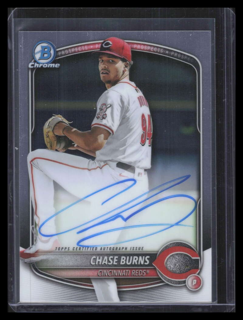 2025 Bowman Chrome Prospect Autographs CPACB Chase Burns Rookie Auto