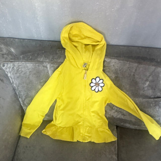 MOSCHINO Girls Yellow Full Zip Hooded Hoodie Teddy Bear Logo Print 6 Years