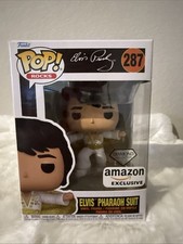 Funko Pop! Traje de faraón Elvis Presley #287 diamante exclusivo de Amazon con protector