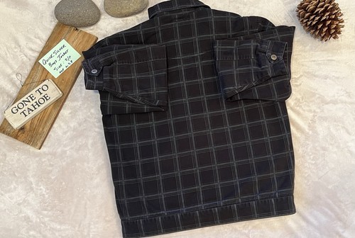 Quicksilver Trucker Style Gray Plaid Lined Zipper Used Very Clean Boys S/P (6-7) - Picture 4 of 9