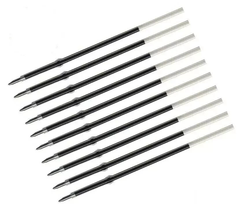 BLACK INK BIRO REFILL 107mm 10.7cm BALLPOINT PEN REPLACEMENT MEDIUM NIB