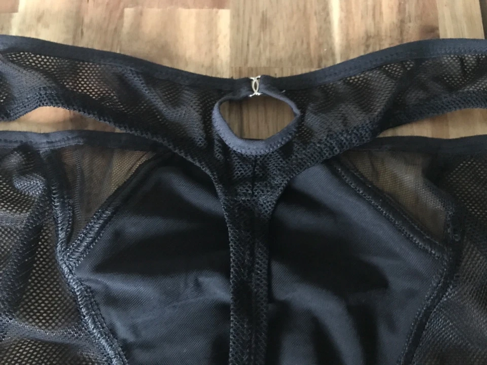 Elomi Kintai стринги Великобритании XL 16 черный полу чистый сетки Knickers белье 301270 - Изображение 4 из 4