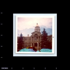 Foto a colori quadrati STATE CAPITOL CHEYENNE WYOMING EMULSIONE ASTRATTA