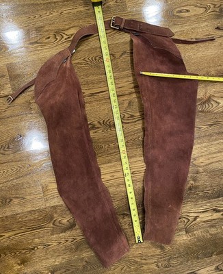 Full chaps Brown Suede western Chaps - Size M- Dublin Zipped Legs cowboy cowgirl
