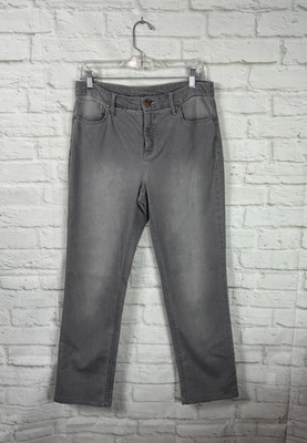 CHICOS Womens Grey So Lifting Slim Leg Jeans Size 1