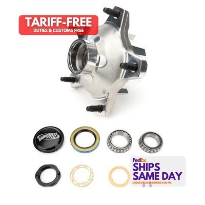 Winters 3755F, One Natural Aluminum Hub Kit Front Wide 5 Snap Cap Perm Mold Alum