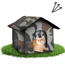 Outdoor Cat House for Outdoor Cats, Feral Cat House for Winter, Collapsible S...