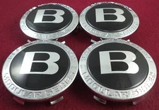 Boss Motorsports Wheels Chrome / Black Custom Wheel Center Caps Set of 4 # 3251