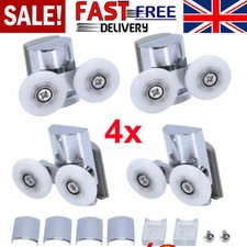 8Sets Twin Shower Door Rollers Runners Wheels 23mm Dia For 4-8mm Glass