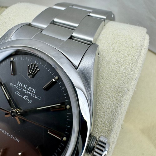 Rolex Air King 34mm MINT RARE Grey Dial Oyster Perpetual Stainless Steel 1991 - Picture 5 of 11