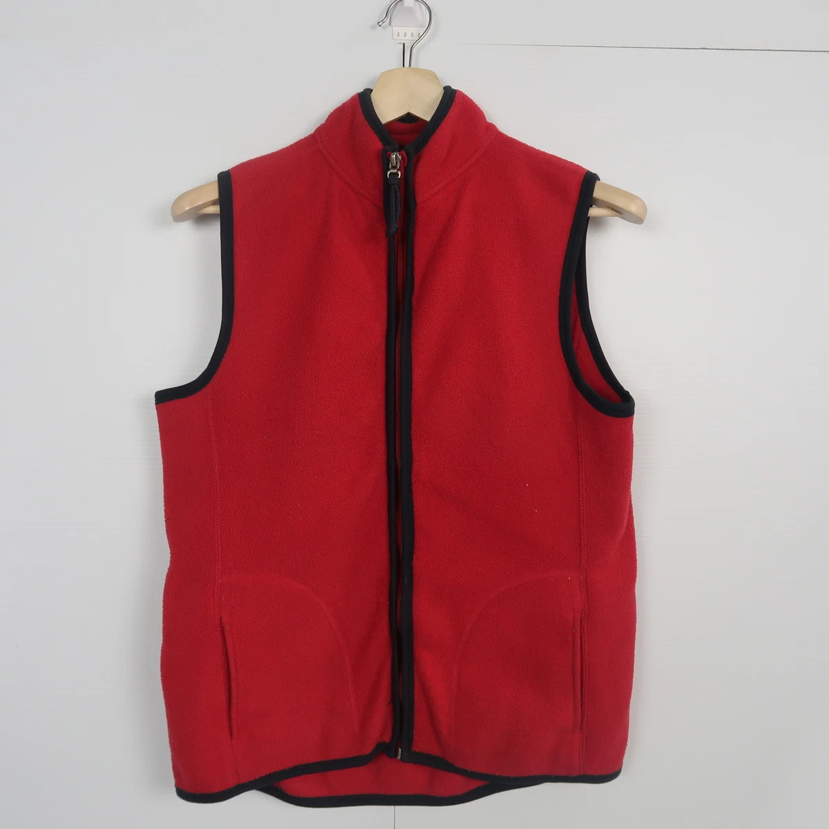 Red sleeveless coat sale