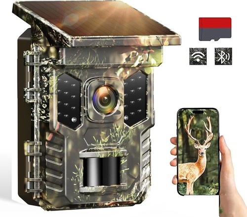 Wildkamera mit Handyübertragung App - 2,7K 32MP WLAN Wildtierkamera Solar - Bild 12 von 20